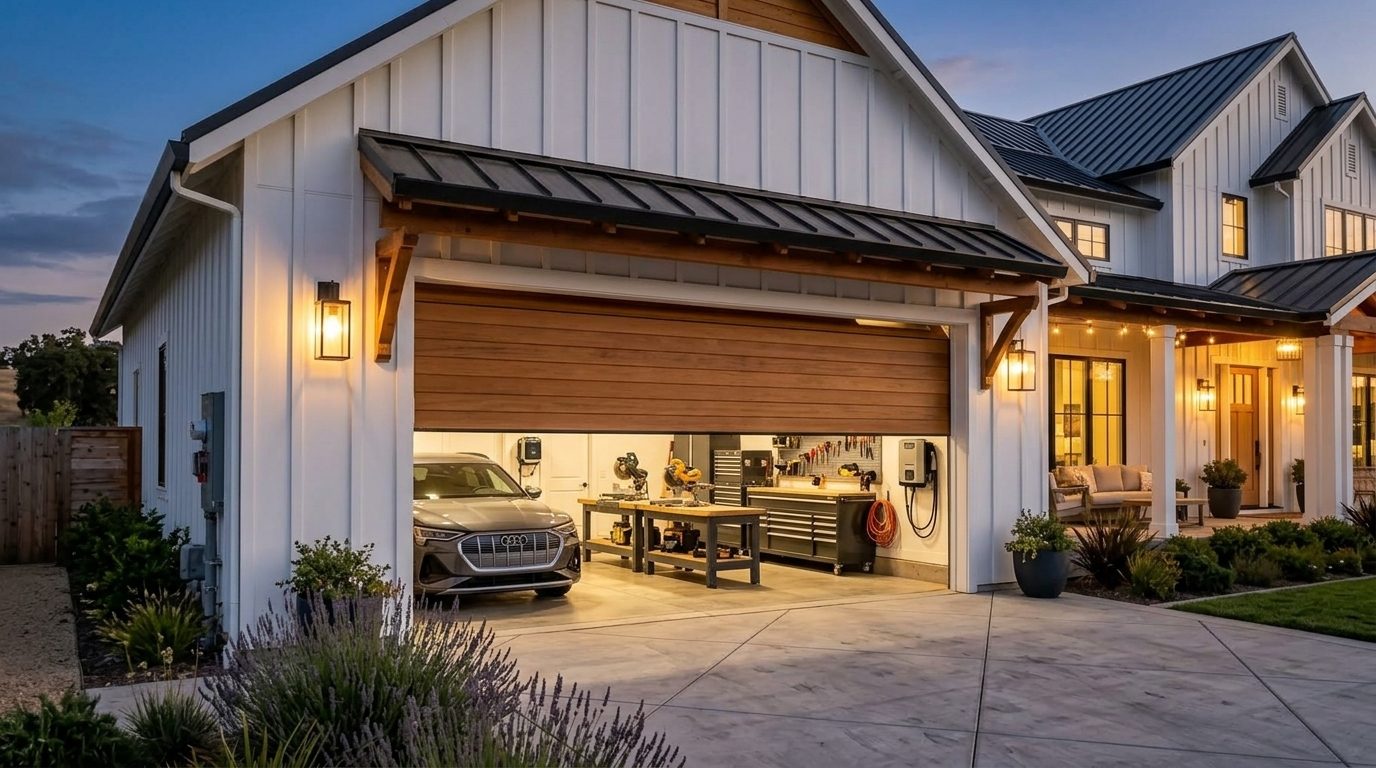 Barker Garage Door Repair Garage Door Gliding Open Revealing Warm Illuminated Interior